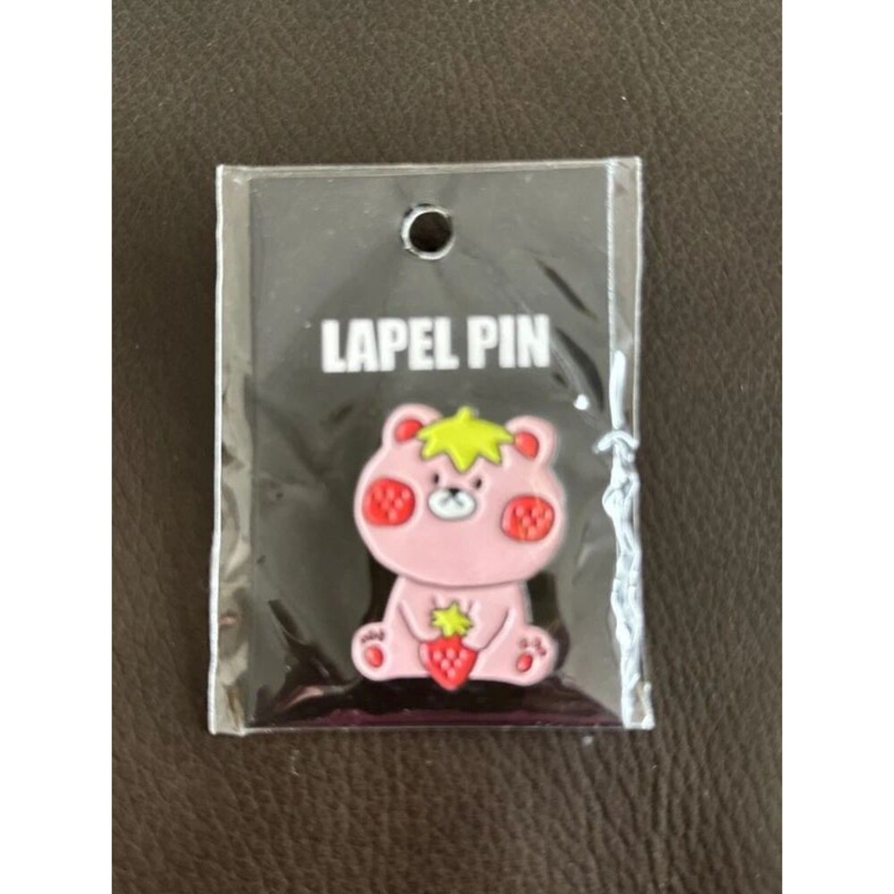 Hot Topic NLC Strawberry Bear Enamel Pin NWT